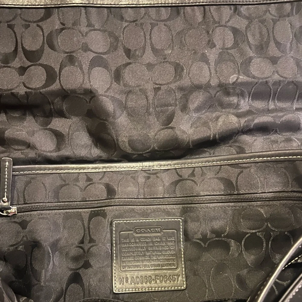 Vintage COACH Lexington Messenger Bag Black Leather Turn Lock Briefcase